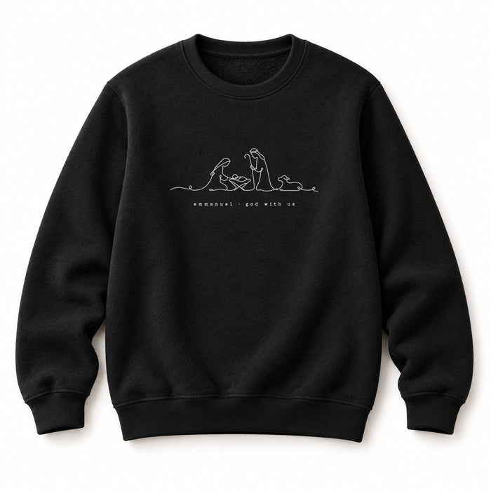 Emmanuel God With Us Christmas Sweatshirt