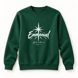 Emmanuel Matthew 1:23 Christmas Sweatshirt Grün