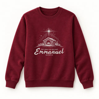 Emmanuel Matthew 1,23 Christmas Sweatshirt Burgunder