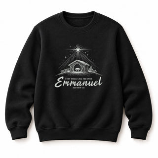 Emmanuel Matthew 1,23 Christmas Sweatshirt Schwarz