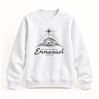 Emmanuel Matthew 1,23 Christmas Sweatshirt Weiß