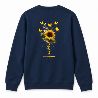 Faith Sunflower Sweatshirt Backprint Navy