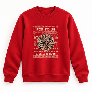 For to us Christmas Sweatshirt Rot