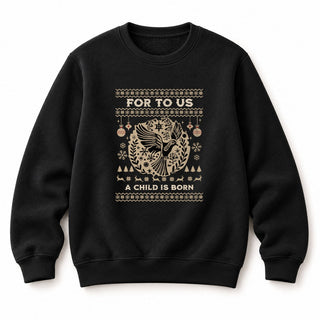 For to us Christmas Sweatshirt Schwarz