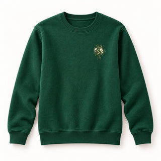 Friede auf Erden Aquarell Christmas Sweatshirt Grün
