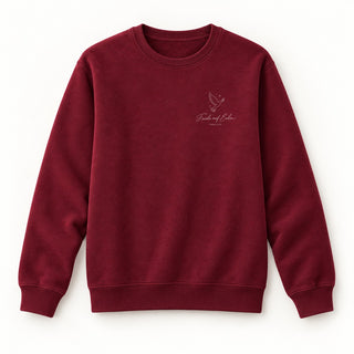 Friede auf Erden Christmas Sweatshirt Burgunder