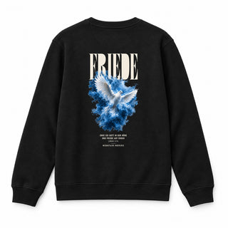 Friede Ehre sei Gott in der Höhe Christmas Sweatshirt Backprint Schwarz