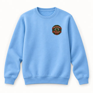 Frohe Weihnacht Jesus ist geboren Christmas Sweatshirt Babyblau