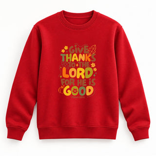 Give thanks Christmas Sweatshirt Rot