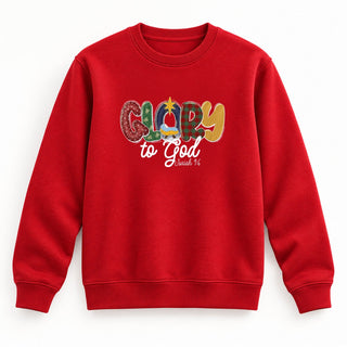 Glory to God Isaiah 9:6 Christmas Sweatshirt Rot