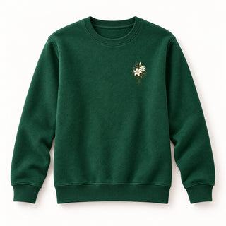 Glory to God Watercolor Christmas Sweatshirt Grün