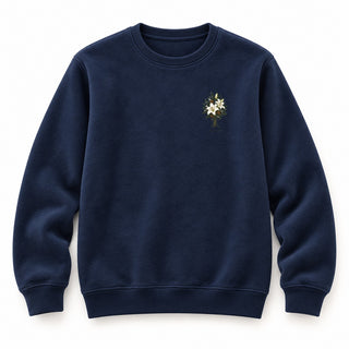 Glory to God Watercolor Christmas Sweatshirt Navy
