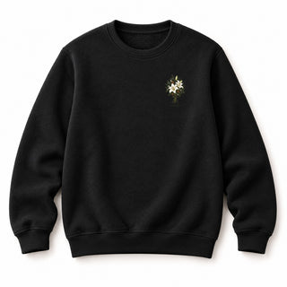 Glory to God Watercolor Christmas Sweatshirt Schwarz