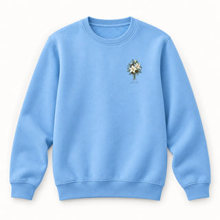 Glory to God Watercolor Christmas Sweatshirt Babyblau