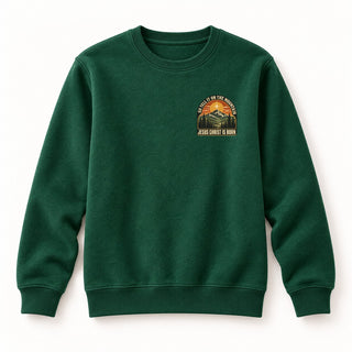 Go Tell It on the Mountain Christmas Sweatshirt Grün