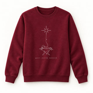 Gott wurde Mensch Christmas Sweatshirt Burgunder
