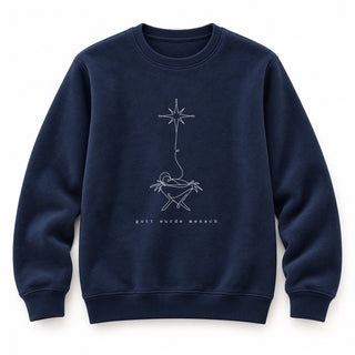 Gott wurde Mensch Christmas Sweatshirt Navy