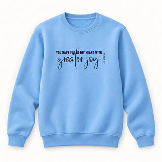 Greater Joy Christmas Sweatshirt Babyblau