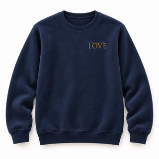 Golden Love Sweatshirt Navy
