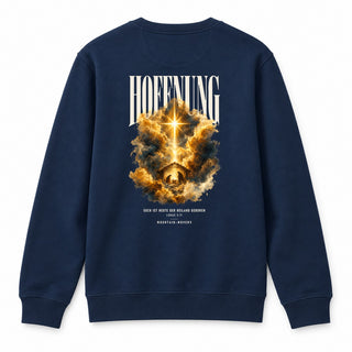 Hoffnung Euch ist heute der Heiland geboren Christmas Sweatshirt Backprint Navy