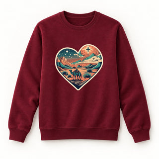Holy Night Christmas Sweatshirt Burgunder