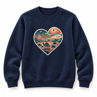 Holy Night Christmas Sweatshirt Navy