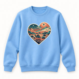 Holy Night Christmas Sweatshirt Babyblau
