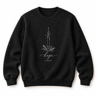 Hope Isaiah 9:6 Christmas Sweatshirt Schwarz