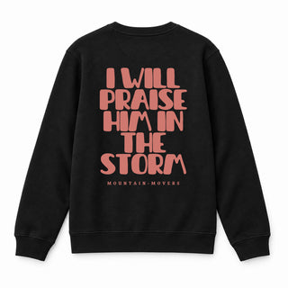I will praise him Sweatshirt BackPrint Schwarz