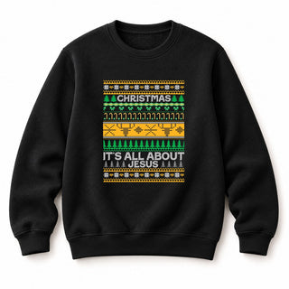 It's all about Jesus Sweatshirt Schwarz
