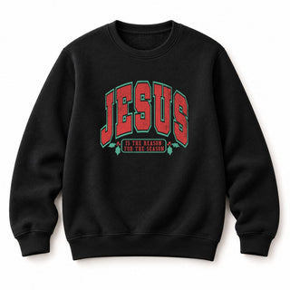 Jesus College Style Christmas Sweatshirt Schwarz