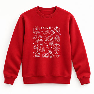 Jesus is Christmas Sweatshirt Rot
