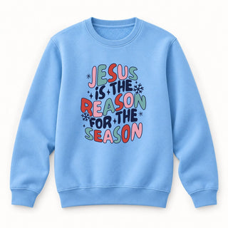 Jesus is the reason Christmas Sweatshirt Babyblau
