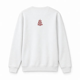 Jesus is the Reason red - Backprint - Sweatshirt Weiß