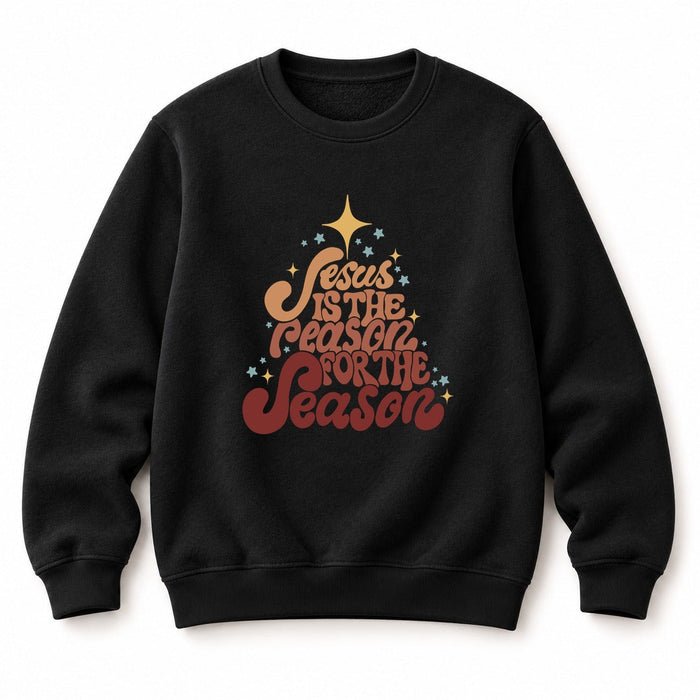 Jesus is the reason Tree brown Christmas Sweatshirt