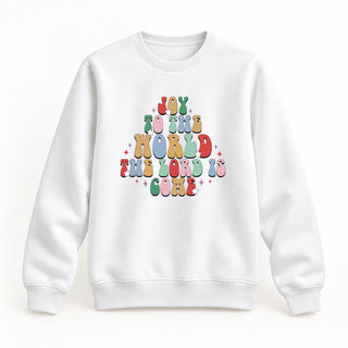 Joy to the World Christmas Sweatshirt Weiß