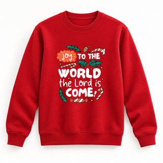 Joy to the World colored Christmas Sweatshirt Rot