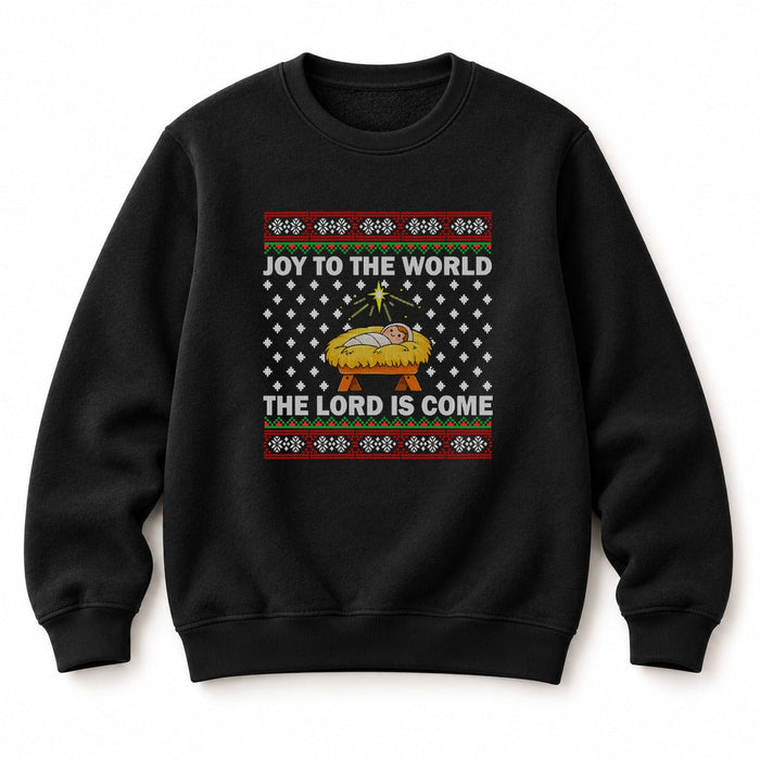 Joy to the World Manger Christmas Sweatshirt