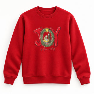 Joy to the world red Christmas Sweatshirt Rot