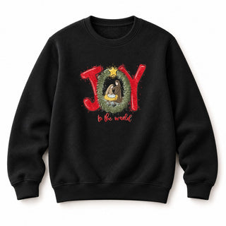 Joy to the world red Christmas Sweatshirt Schwarz