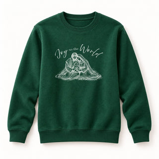 Joy to the World Sketch Christmas Sweatshirt Grün
