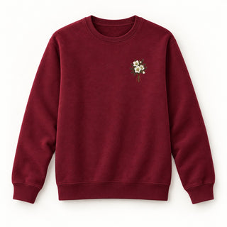 Love Came Down Watercolor Christmas Sweatshirt Burgunder