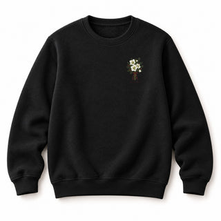 Love Came Down Watercolor Christmas Sweatshirt Schwarz