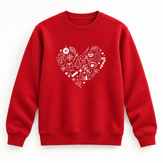 Nativity Collage Christmas Sweatshirt Rot