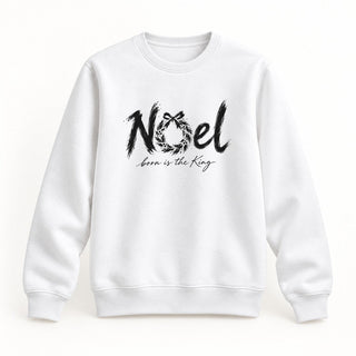 Noel Born Is the King Christmas Sweatshirt Weiß