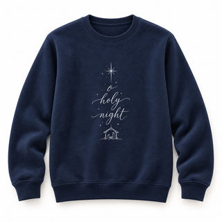 O Holy Night Christmas Sweatshirt Navy