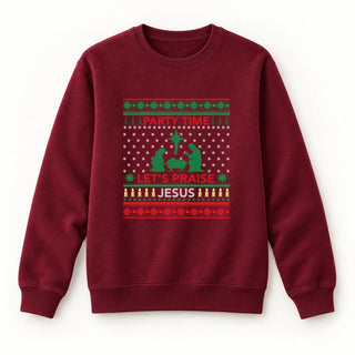 Partytime Christmas Sweatshirt Burgunder