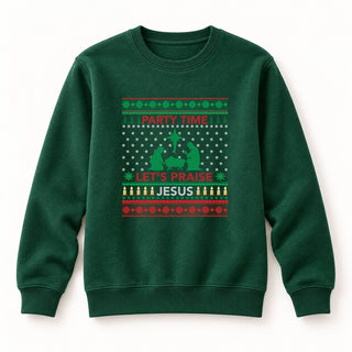 Partytime Christmas Sweatshirt Grün