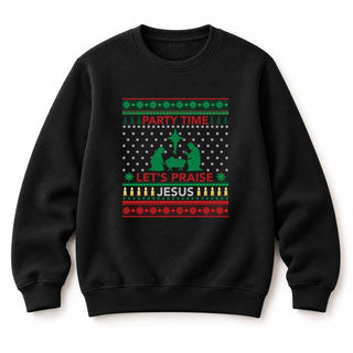 Partytime Christmas Sweatshirt Schwarz