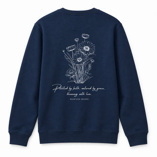 Planted by faith Sweatshirt Backprint Navy